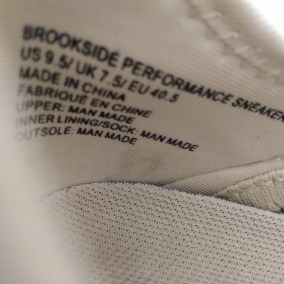 Fabletics Brookside Performance Cream Fabric Lace Up Low Top Sneakers sz 9 - Picture 7 of 11